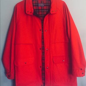 Vtg PENDLETON 50s-70s MINT Red WOOL Coat UNISEX